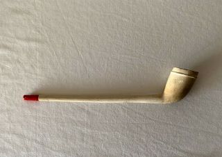 Vintage / Antique Smoked Cutty Clay Pipe With Straight Stem 19cm Long