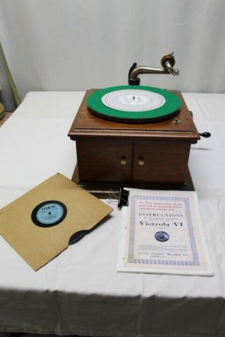 Victor Victrola Vv - Vi Talking Machine Disc Phonograph Antique 1900s Great