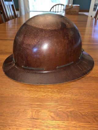 Vintage Msa Skullgard Type K Hardhat Hard Hat Full Brim Miners Ironworkers 1940s