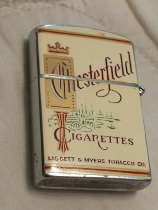 Vintage Chesterfield Cigarette Lighter Liggett&myers Tobacco Co.  By Continental