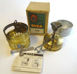 Vintage Max Sievert Engraved Svea 123 Optimus Stove,  W/ Box