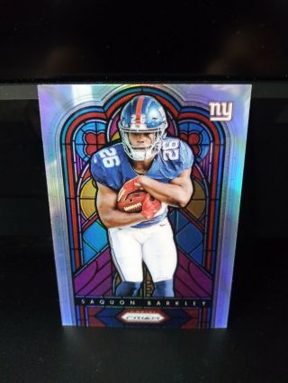 Saquan Barkley 2018 Prizm Stained Glass Rookie Card Sp Sg - 7