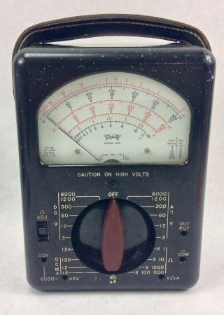 Vintage Triplett Model 630 Analog Volt Meter Multimeter