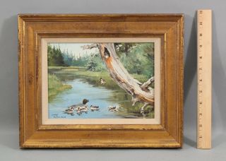 MAYNARD REECE Wildlife Sketch Oil Painting Goldeneye Ducks,  Duck Stamp Artist NR 2