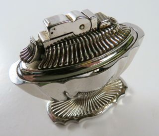 Vintage Asr Silver Tone Table Top Lighter,  Made In U.  S.  A.