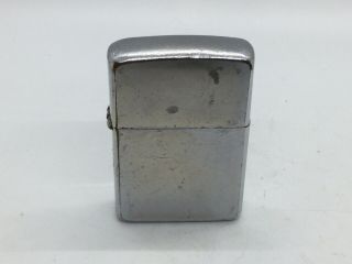 Vintage 1967 Brushed Chrome Zippo Lighter,  Flint,  Insert Stuck