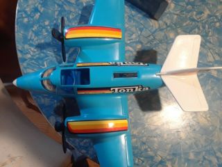 Vintage 1979 Tonka Hand Commander Turbo Prop Toy Airplane Light Blue