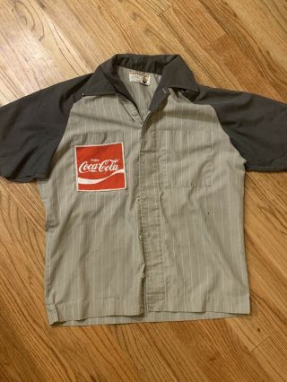 Coca Cola Coke Driver Employee Delivery Work Shirt Uniform Vintage 70s
