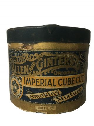 Allen & Ginter’s Imperial Cube Cut Smoking Mixture Vintage Tin