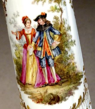 RICHARD KLEMM Antique DRESDEN GERMANY German Porcelain HAND PAINTED Ewer Vase 3