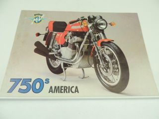 Vintage 1978 Mv Agusta 750 S America Motorcycle Poster And Specifications L2659