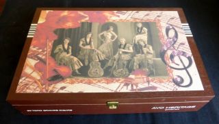 Wooden Cigar Box,  Music Theme,  Digital Image,  Early Girl Guitar Group