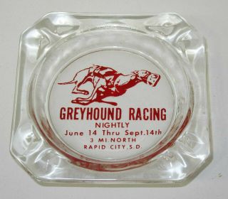 Advertising Ashtray For Greyhound Racing Rapid City South Dakota