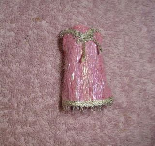 Vintage Topper Dawn Doll Or Family Pink Sparkling Dress