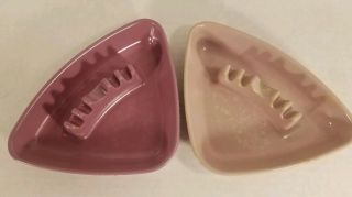 2 Vintage Mid Century Modern Ashtray Ges - Line 361 Melamine Stackable Made In Usa