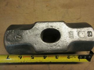 Vintage 10 Lb.  Pound Sledge Hammer Head U.  S.  A.  Old Farm Blacksmith Tool