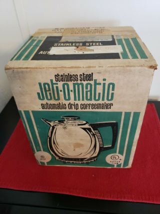 Vtg Saladmaster Jet - O - Matic Automatic Drip Coffee Maker Box