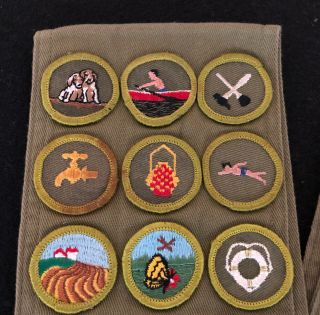 Boy Scout Eagle Merit Badge Sash,  26 Merit Badges; 1960’s Vintage 2
