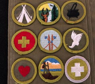 Boy Scout Eagle Merit Badge Sash,  26 Merit Badges; 1960’s Vintage 3