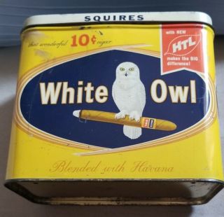 Vintage White Owl Squires 50 Can 10 Cent Cigar