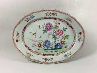 Chinese Porcelain Meat Dish.  Famille Rose,  Qianlong Period,  C.  1740.