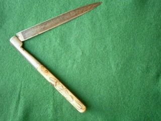 Antique Navaja Vendetta French Corsica Folding Knife 76 Bernard Huge Size