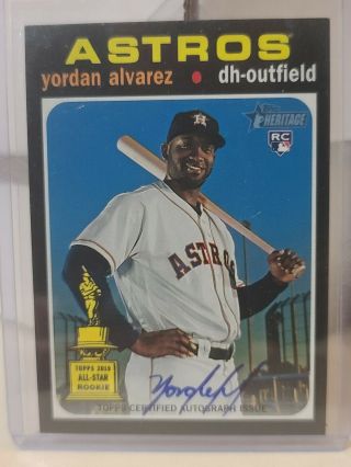 2020 Topps Heritage Yordan Alvarez Real One Auto Autograph - Astros
