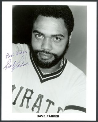 Dave Parker Pittsburgh Pirates Signed Autograph Auto 8x10 Vintage Photo