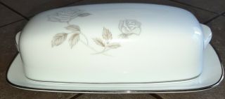 Vintage Noritake China Rosay 6216 Covered Butter Dish Discontinued