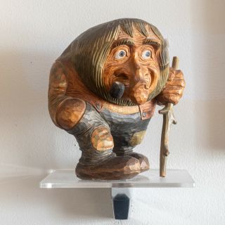 Large Anton Sveen Wood Carved Troll