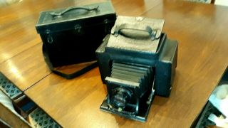 Antique 1904 Graflex 3a Model Kodak Folding Camera,  Custom Leather Case