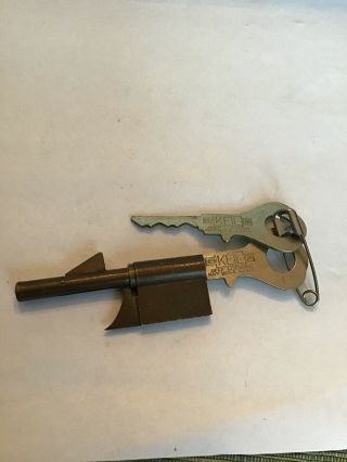 2 Vintage Self Locking Keyhole Lock Keil York Keys And 1 Brass Insert Lock