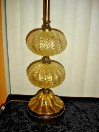 Murano Lamp Rare Ercole Barovier Vintage Gold Coronato Oro Circa 1950