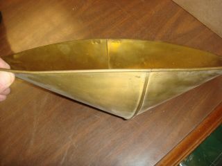 Vintage Brass Grocers Scale Pan 17 " X 11 " X 4 " With Cast Iron Support Yoke