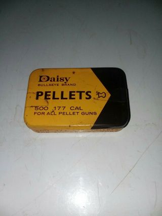 Vintage Daisy Bullseye Brand 500 Pellets.  177 Cal Tin /