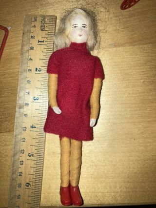 Erna Meyer Lovely Tall Lady Mother Poseable Miniature Dollhouse Doll Germany