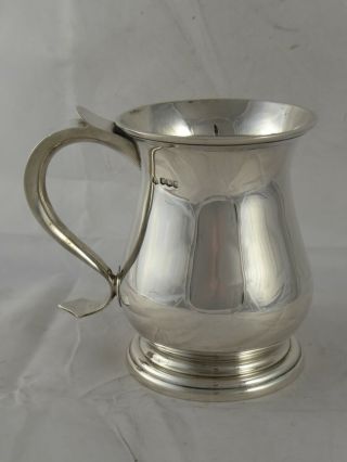 Fine Quality Georgian Style Solid Sterling Silver 1 Pint Tankard Mug 1921 341 G