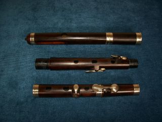 Antique Vintage Old Wooden 4 Key Cocus Irish Flute