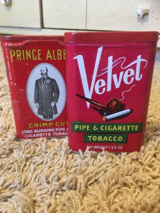 Vintage Tobacco Tins - Prince Albert & Velvet (1920) (pair)