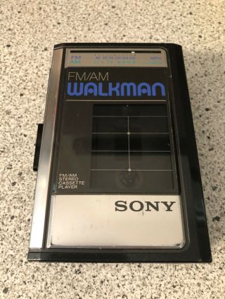 Vintage Sony Am/fm Cassette Player Walkman Wm - F41