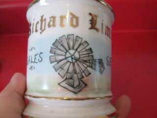 Antique - Late 1800s Occupational Shaving Mug - Demster Windmill Dealer 2