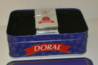 Vintage Zippo Lighter Doral 25th Anniversary In Tin