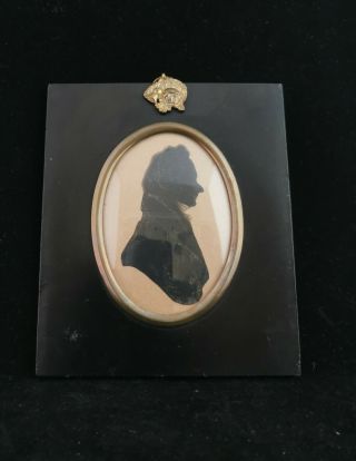 Antique Georgian miniature Silhouette portrait of Joseph Gilbert 1779 - 1852 2