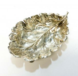 Gianmaria Buccellati Sterling Silver Leaf Dish,  Signed 2