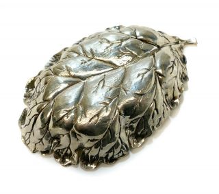 Gianmaria Buccellati Sterling Silver Leaf Dish,  Signed 3