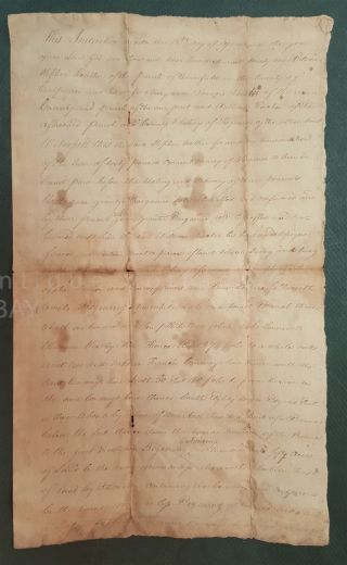 1771 antique COLONIAL DEED culpeper va SIGNED JOHN JAMESON colonel am rev 2
