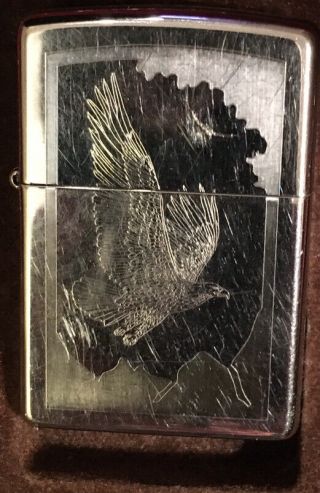 Wings Of An Eagle Courage & Strength Chrome Zippo Lighter