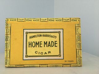 Vintage Hamilton - Harris & Co Home Made Cigar Box