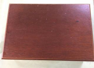 Vtg Mahogony/cedar Cigar Humidor Wood Storage Case Box Humidifier Jewelry Misc