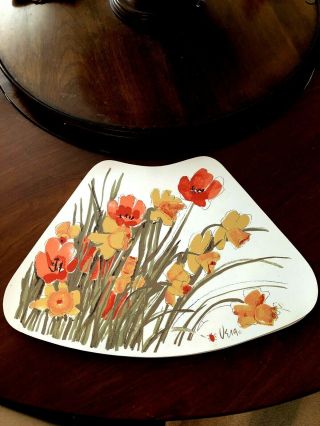 Vintage 1970s Vera Neumann Vinyl,  Placemats Set Of 4 Daffodil Flowers